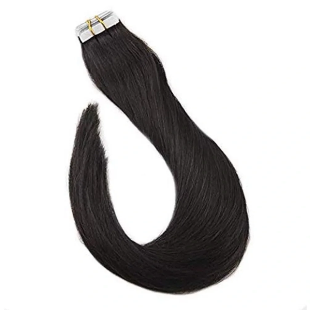 ✨ 4 22” #1B NATURAL BLACK HUMAN HAIR TAPE INS *NWT*